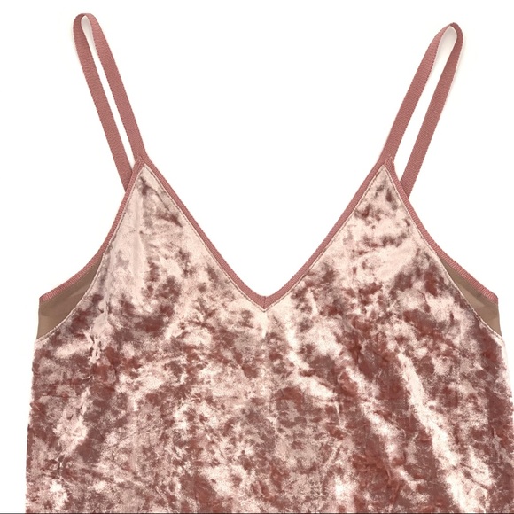 ZARA Pink Velvet Cami Tank Top - Picture 4 of 6